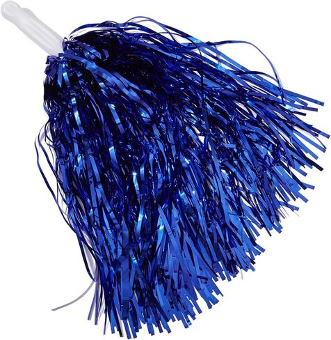 Juvale Cheerleading Pom Poms، شراشيب من رقائق معدنية زرقاء (6 أزواج) in Saudi Arabia