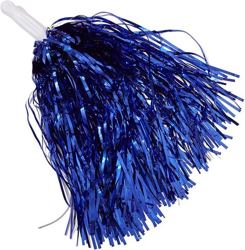 Juvale Cheerleading Pom Poms، شراشيب من رقائق معدنية زرقاء (6 أزواج) in Saudi Arabia