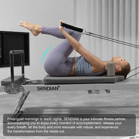 Foldable Pilates Equipment for Home Workouts,Pilates Reformer Machine for Home and Gym with Springs, Pilates Exercise Equipment with Jump Board in Saudi Arabia