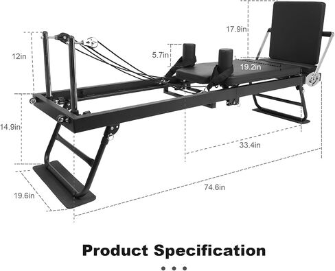 Foldable Pilates Equipment for Home Workouts,Pilates Reformer Machine for Home and Gym with Springs, Pilates Exercise Equipment with Jump Board in Saudi Arabia