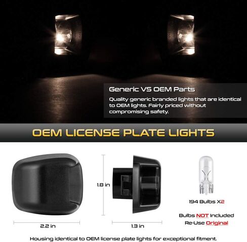 VIPMOTOZ OE-Style License Plate Light Tag Lamp Housing Assembly Replacement For Compatible with Nissan Frontier Titan Armada Xterra Suzuki Equator, Driver & Passenger Side in Saudi Arabia