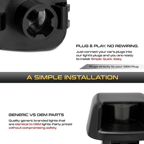 VIPMOTOZ OE-Style License Plate Light Tag Lamp Housing Assembly Replacement For Compatible with Nissan Frontier Titan Armada Xterra Suzuki Equator, Driver & Passenger Side in Saudi Arabia