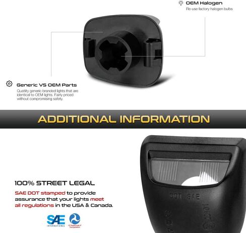 VIPMOTOZ OE-Style License Plate Light Tag Lamp Housing Assembly Replacement For Compatible with Nissan Frontier Titan Armada Xterra Suzuki Equator, Driver & Passenger Side in Saudi Arabia