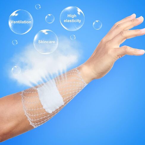 ضمادة أنبوبية مرنة لتضميد الجروح، ضمادة شاش مرنة قابلة للتمدد، مقاس 4 لراحة اليد والمعصم والساعد in Kuwait