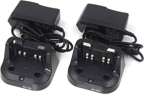 (عبوة من قطعتين) شاحن بطارية سطح المكتب السريع BC-213 متوافق مع راديو ICOM F1000 F2000 F1100 F2100D ثنائي الاتجاه in Saudi Arabia