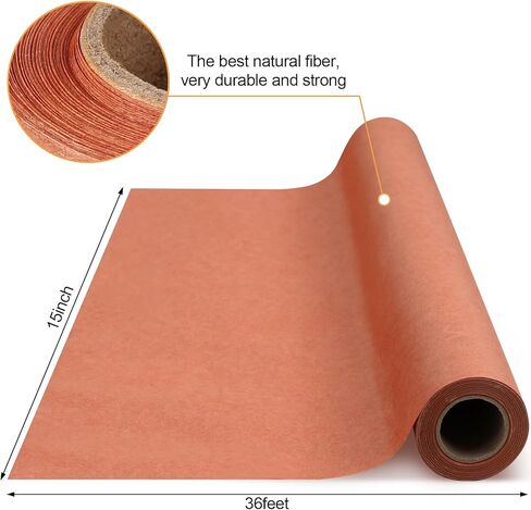 لفة ورق الجزار الوردي من Romeda، ورق جزار مقاس 15 بوصة × 433 بوصة لتدخين لحم الصدر، ورق جزار الخوخ للحوم التدخين، والشواء in Kuwait