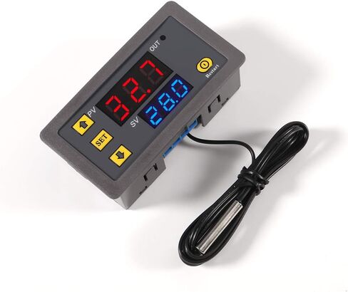 W3230 DC 12V 20A LED Digital Temperature Controller Thermostat Thermometer Temperature Control Switch Sensor Meter（DV12V）） in Saudi Arabia