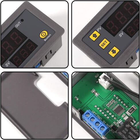 W3230 DC 12V 20A LED Digital Temperature Controller Thermostat Thermometer Temperature Control Switch Sensor Meter（DV12V）） in Saudi Arabia