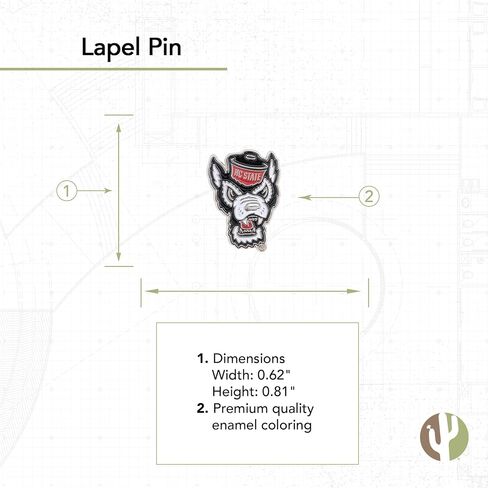 Desert Cactus North Carolina State University Lapel Pins NCSU Wolfpack Logo Enamel Made of Metal (Pin A) in Saudi Arabia