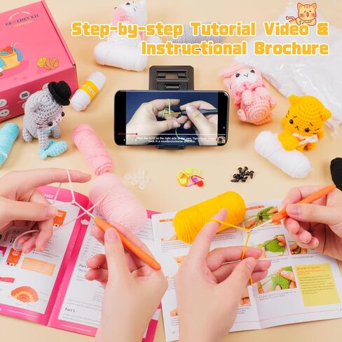 Crochet Kit for Beginners, Axolotls Cat Crochet Kit for Adults Beginner in Saudi Arabia
