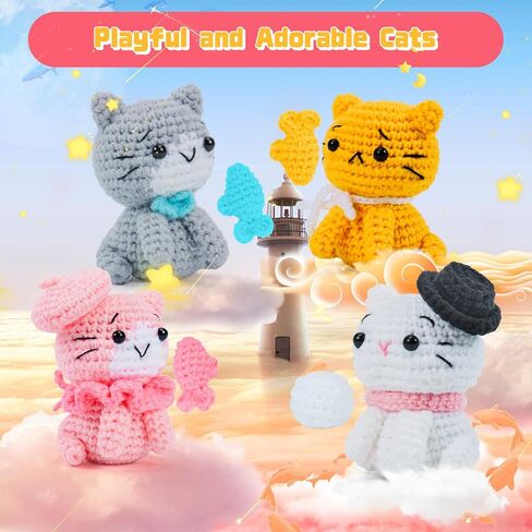 Crochet Kit for Beginners, Axolotls Cat Crochet Kit for Adults Beginner in Saudi Arabia