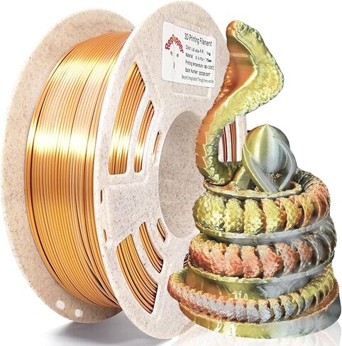 Reprapper Wood PLA، شعيرات PLA خشبية مزدوجة اللون 1.75 مم، خيوط طابعة ثلاثية الأبعاد مع ألياف الخشب الحقيقية، واهوت/طبيعي، 1000 جرام in Kuwait