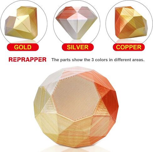 Reprapper Wood PLA، شعيرات PLA خشبية مزدوجة اللون 1.75 مم، خيوط طابعة ثلاثية الأبعاد مع ألياف الخشب الحقيقية، واهوت/طبيعي، 1000 جرام in Kuwait
