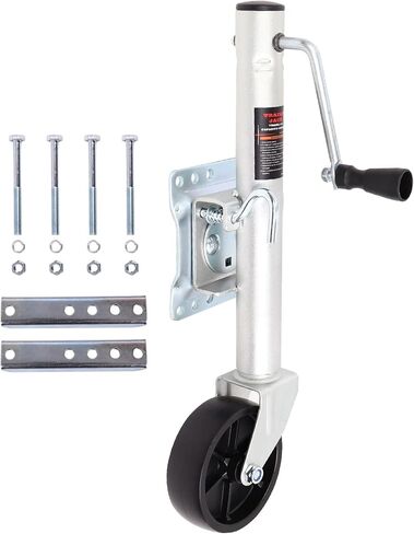 رافعة مقطورة قارب دوارة 1000 رطل مع عجلات 6 بوصة، سفر عمودي 10 بوصة مع أدوات تثبيت مثبتة بمسامير (10 بوصة 1000 رطل) in Kuwait