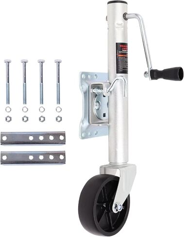 رافعة مقطورة قارب دوارة 1000 رطل مع عجلات 6 بوصة، سفر عمودي 10 بوصة مع أدوات تثبيت مثبتة بمسامير (10 بوصة 1000 رطل) in Kuwait