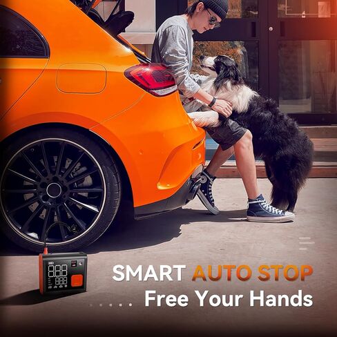 منفاخ إطارات محمول، 150 رطل لكل بوصة مربعة مزدوجة الأسطوانة، منفاخ إطارات محمول أسرع 3 مرات، مضخة هواء محمولة وضع الطاقة المزدوجة 28000 مللي أمبير في الساعة لإطارات السيارات وإطارات الدراجات النارية وإطارات الدراجات والكرات وما إلى ذلك in Kuwait