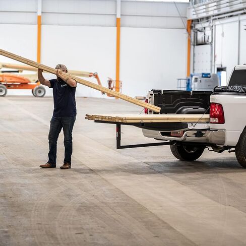 Buyers Products Hitch Mount Pick Up Truck Bed Extender, Foldable Extension Rack for Ladder, Rack, Canoe, Kayak, Long Pipes and Lumber, 1804100, Black in Saudi Arabia