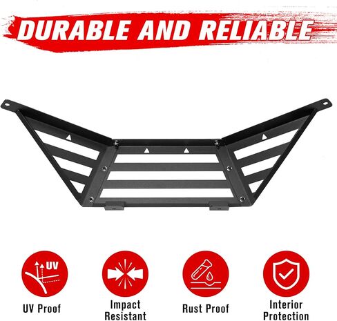 A & UTV PRO باب خلفي لغطاء السرير من أجل Polaris RZR Pro R/Pro R 4 2022 2023 2024، ملحقات موسع رف السرير الخلفي من الفولاذ شديد التحمل UTV، أسود in Saudi Arabia