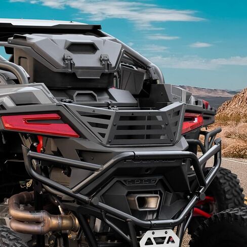 A & UTV PRO باب خلفي لغطاء السرير من أجل Polaris RZR Pro R/Pro R 4 2022 2023 2024، ملحقات موسع رف السرير الخلفي من الفولاذ شديد التحمل UTV، أسود in Saudi Arabia