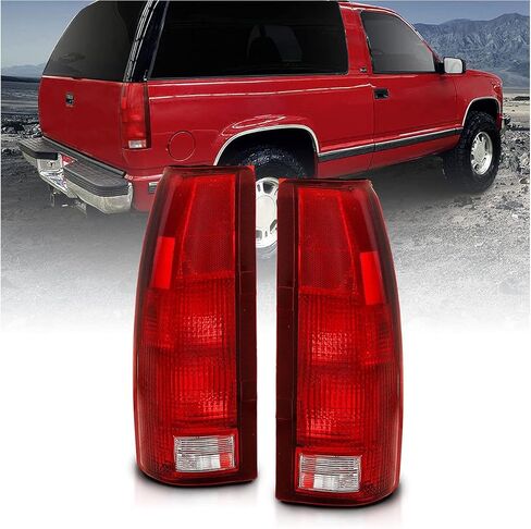 مصابيح هالوجين بديلة من AmeriLite OE لسيارة Chevy GMC c1500 C/K C10 Silverado Sierra Tahoe Yukon بليزر بالحجم الكامل - جانب السائق والراكب، مجموعة مصابيح السيارة، أحمر in Kuwait