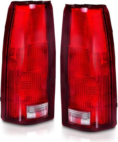 مصابيح هالوجين بديلة من AmeriLite OE لسيارة Chevy GMC c1500 C/K C10 Silverado Sierra Tahoe Yukon بليزر بالحجم الكامل - جانب السائق والراكب، مجموعة مصابيح السيارة، أحمر in Kuwait