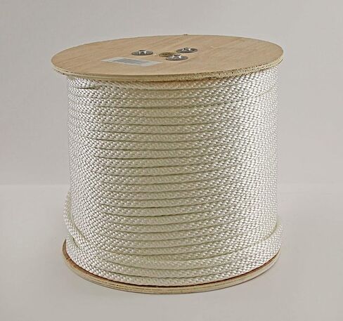 حبل نايلون مجدول صلب SBN-38500، 3/8 بوصة × 500 قدم، أبيض in Kuwait