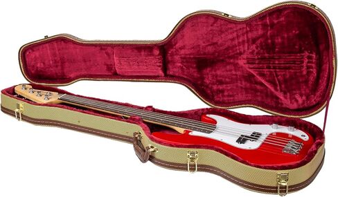 Crossrock Wood Case fits Right-Hand Precision Bass Style Guitars-Vinyl Tweed(CRW620PBTW) in Saudi Arabia