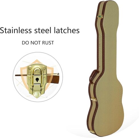 Crossrock Wood Case fits Right-Hand Precision Bass Style Guitars-Vinyl Tweed(CRW620PBTW) in Saudi Arabia
