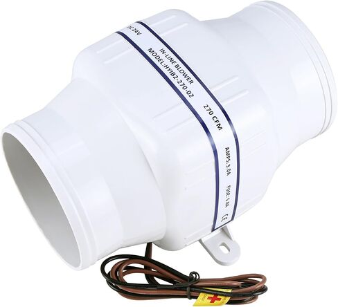 NovelBee Marine 24V Electric 4" in-Line Bilge Air Blower,270CFM in-Line Blower Exhaust Fan for Boat in Saudi Arabia