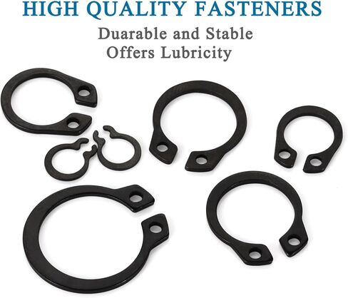 50 قطعة M4 E-Clip حلقة الاحتفاظ الخارجية، مشبك إحكام من الفولاذ الكربوني، من Kvohlum in Kuwait
