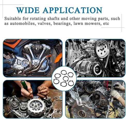 50 قطعة M4 E-Clip حلقة الاحتفاظ الخارجية، مشبك إحكام من الفولاذ الكربوني، من Kvohlum in Kuwait