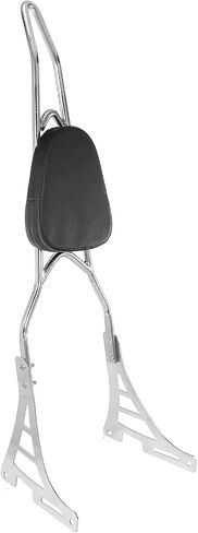 Motorcycle Sissy Bar Rear Passenger Seat Backrest, Chrome Detachable with Black Cushion Pad Compatible with Harley Sportster XL883 XL1200 2004-UP in Saudi Arabia