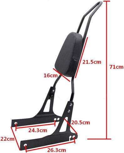 Motorcycle Rear Seat BackRest Sissy Bar Back Rest for Harley-Davidson Dyna Fxd Fxdb Fxdc Fxdl Streetbob Wide Glide Low Rider in Saudi Arabia