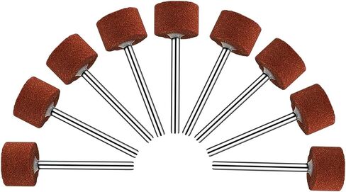 𝐉𝐔𝐍𝐋𝐈𝐗𝐍 50 Pcs T Shape Rotary Grinding Stone Set - 1/8'' Shank Abrasive Mounted Stone Grinding Point Polishing Bits Big Cylindrical Shape for Dremel in Saudi Arabia