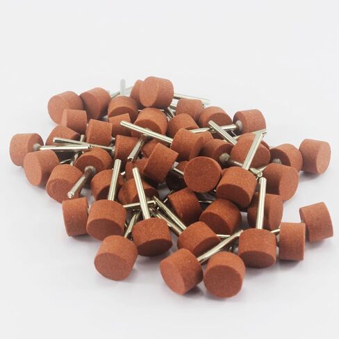 𝐉𝐔𝐍𝐋𝐈𝐗𝐍 50 Pcs T Shape Rotary Grinding Stone Set - 1/8'' Shank Abrasive Mounted Stone Grinding Point Polishing Bits Big Cylindrical Shape for Dremel in Saudi Arabia