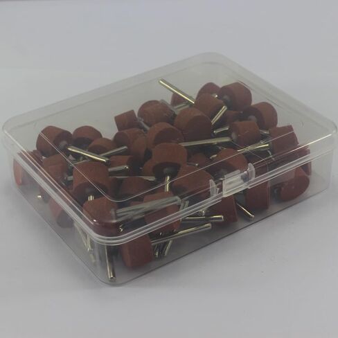 𝐉𝐔𝐍𝐋𝐈𝐗𝐍 50 Pcs T Shape Rotary Grinding Stone Set - 1/8'' Shank Abrasive Mounted Stone Grinding Point Polishing Bits Big Cylindrical Shape for Dremel in Saudi Arabia
