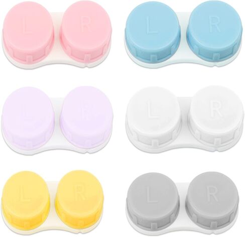 Colorful Contact Lens Case,6 Pack for Travel, Home, Outdoor, Mini Contact Lens Soak Storage Kit in Kuwait