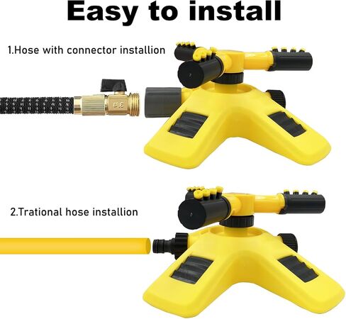 Water Sprinkler for Kids and Toddlers,Summer Yard Outdoor Water Play Toys with Rotating Spray Nozzles,Outside Splashing Lawn Game for Kids Ages 3 4 5 6 7 8 Boys Girls Pets,Attaches to Garden Hose in Saudi Arabia