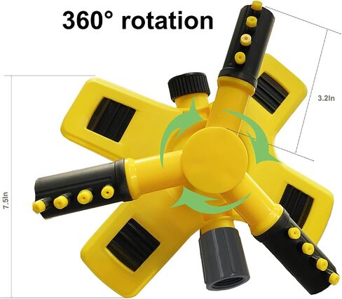 Water Sprinkler for Kids and Toddlers,Summer Yard Outdoor Water Play Toys with Rotating Spray Nozzles,Outside Splashing Lawn Game for Kids Ages 3 4 5 6 7 8 Boys Girls Pets,Attaches to Garden Hose in Saudi Arabia