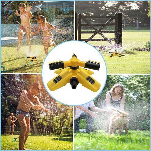 Water Sprinkler for Kids and Toddlers,Summer Yard Outdoor Water Play Toys with Rotating Spray Nozzles,Outside Splashing Lawn Game for Kids Ages 3 4 5 6 7 8 Boys Girls Pets,Attaches to Garden Hose in Saudi Arabia