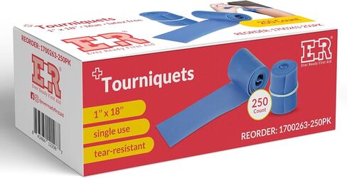 Ever Ready First Aid Blue Latex-Free Disposable Tourniquet – 250 Pack in Saudi Arabia