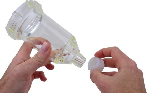 مصفاة نايلون من السلسلة العادية 1/2 FNPT مع وعاء شفاف مع تصريف in Kuwait