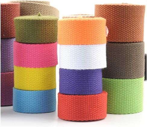 Cotton Webbing，Webbing Bag Handles, Bag Strap for Tote Bag Upholstery Webbing，78 Inch (Black, Width=1.5 inch) in Saudi Arabia