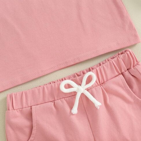 Twopumpkin الطفل والطفل فتاة صبي الأخت الكبرى الأخت الصغيرة الأخ مطابقة وتتسابق رومبير/تي شيرت السراويل ملابس الصيف in Kuwait