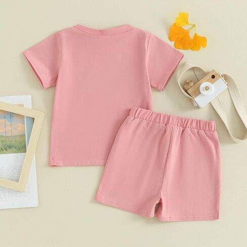 Twopumpkin الطفل والطفل فتاة صبي الأخت الكبرى الأخت الصغيرة الأخ مطابقة وتتسابق رومبير/تي شيرت السراويل ملابس الصيف in Kuwait