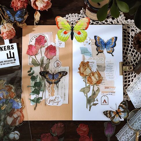 مقطع كتاب عتيقة مرجعية معدلة الصفحة حامل رصاصة Junk Journal Clip Keep Your Journal Open Notebook Accessories Homps لعشاق الكتب ، والمحلات ، والكتاب ، والقراء Blue Butterfly in Kuwait