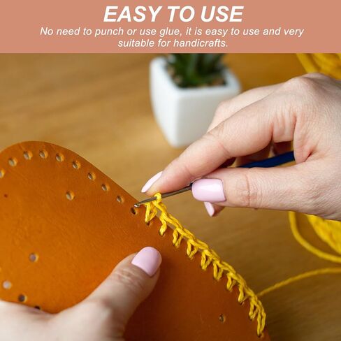 MECCANIXITY 4Pcs Crochet Bag Bottom, 2"x7.1" Oval Purse Bottom Leather Bag Bottom Shaper Pad with Holes Knitting Crochet Bag Cushion Base for DIY Handbag Purse Making Supplies, White in Saudi Arabia