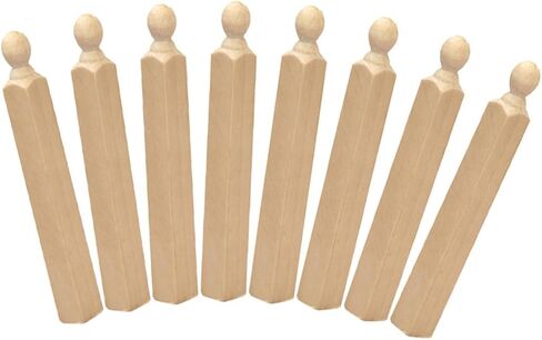 VICASKY Miniature Dollhouse Stair Spindles - 8-Pack 1:12 Scale Wooden Pillars Furniture Accessories,Unfinished Roman Balusters for DIY Model Railings & Dollhouse Decor in Saudi Arabia