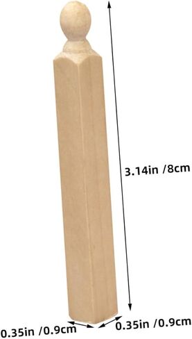 VICASKY Miniature Dollhouse Stair Spindles - 8-Pack 1:12 Scale Wooden Pillars Furniture Accessories,Unfinished Roman Balusters for DIY Model Railings & Dollhouse Decor in Saudi Arabia