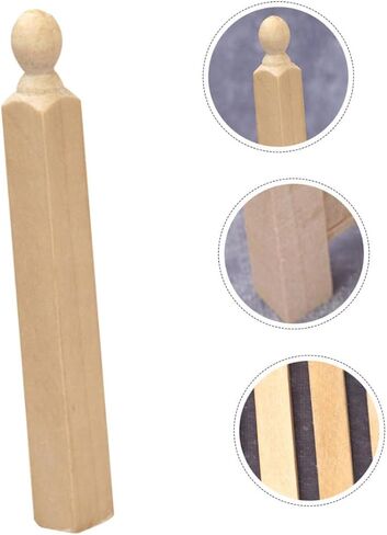 VICASKY Miniature Dollhouse Stair Spindles - 8-Pack 1:12 Scale Wooden Pillars Furniture Accessories,Unfinished Roman Balusters for DIY Model Railings & Dollhouse Decor in Saudi Arabia
